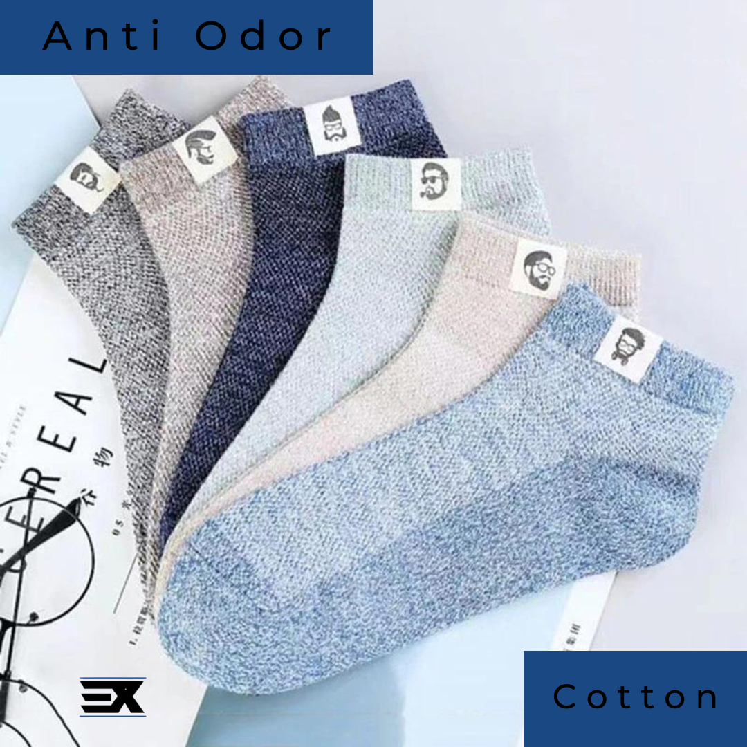 Meias Cotton Anti Odor - Combo 5 em 1