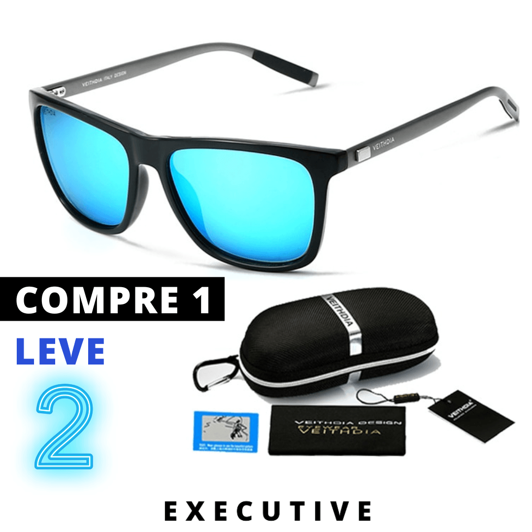 Óculos Polarizado Anti-reflexo TR90 - COMPRE 1 LEVE 2 - Executive