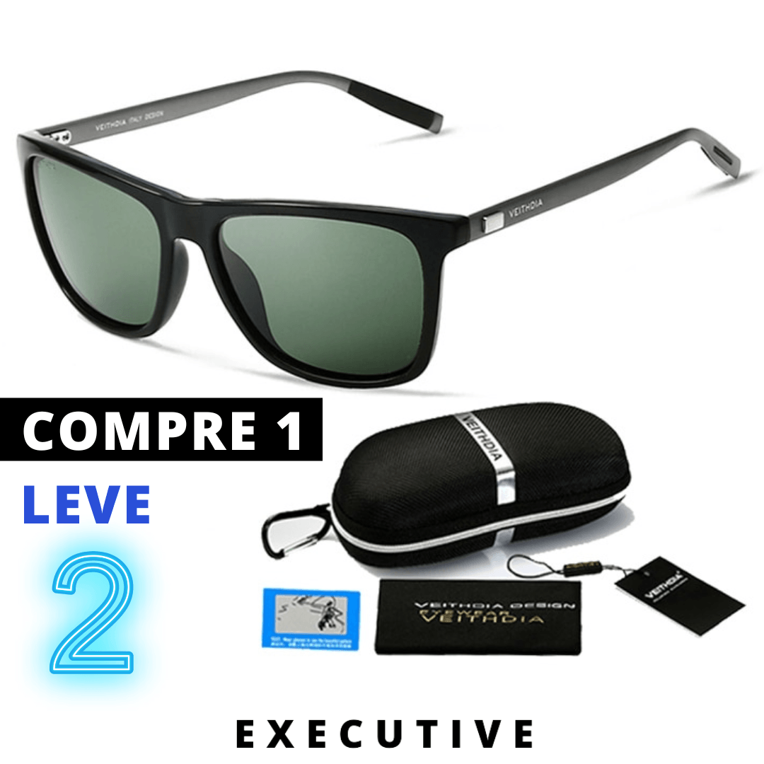 Óculos Polarizado Anti-reflexo TR90 - COMPRE 1 LEVE 2 - Executive